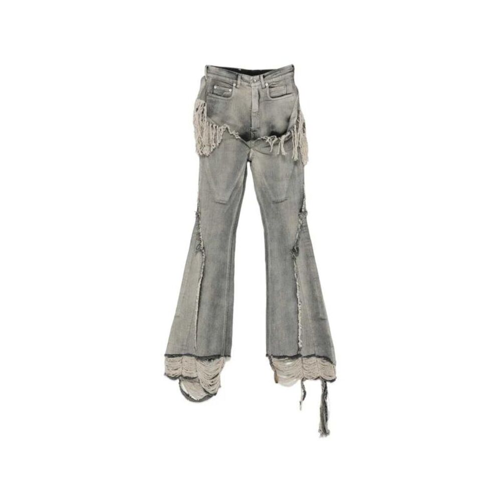 Rick Owens Drkshdw Women Fringed Flared Jeans